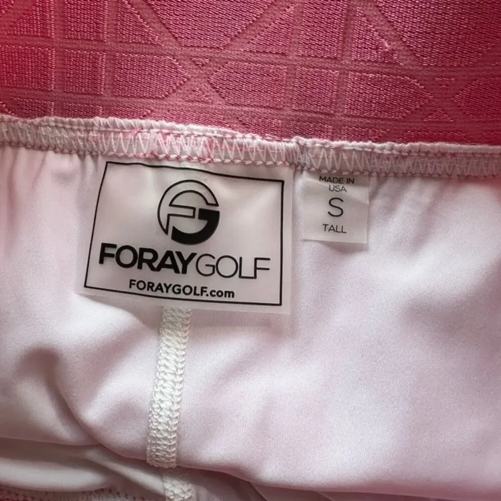 FORAY Golf Pink Elastic Waistband Skirt Women’s Tall Small NWT Athletic Skort